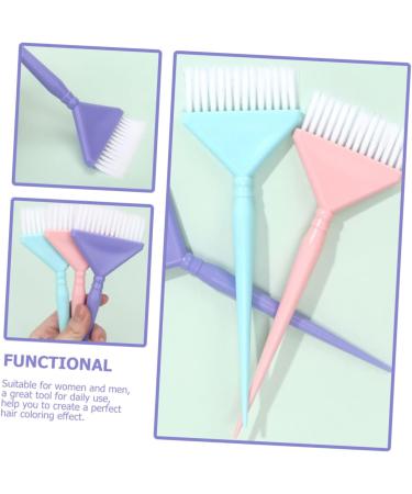 PACKOVE Kit 3 Pinceaux Applicateurs De Teinture Capillaire Petits Poils Doux Pour Coloration Cheveux Femmes Et Hommes Usage Salon Ou Domicile Couleurs Rose Bleu Violet - Buy Online on GoSupps.com