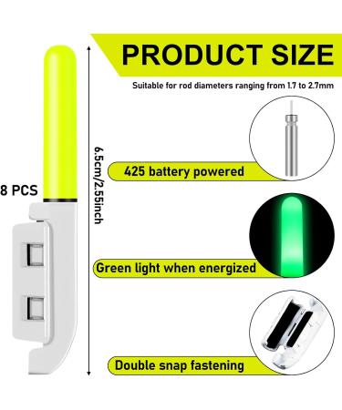 Molbory 8-Piece LED Fishing Lights Set - Bright Bite Indicator Rod Tips for Night Fishing | Sea Fishing Essential - Buy Online on GoSupps.com