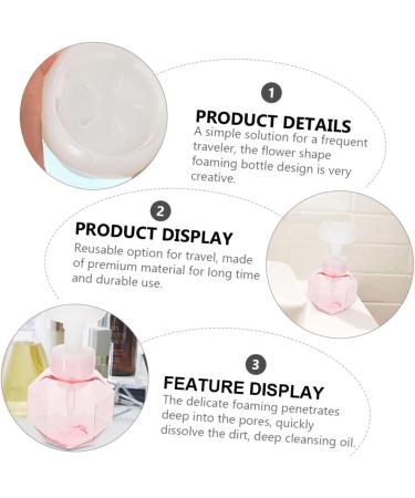 Fomiyes 2-Piece Flower Bubble Bottle - Refillable Hand Soap & Liquid Latex Makeup Cleaner | Outside-Proof Glass Tubing Device (9.7x9.7x16.3cm Pink) - International Shipping Available - Buy Online on GoSupps.com