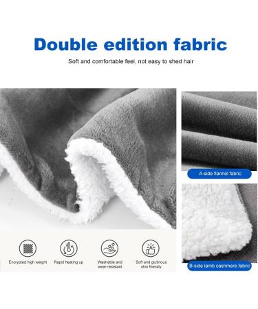 Qoier Double Sided Fluffy Winter Blanket - Lightweight Gray Bedspread for Adults & Kids | Cozy Home Office Essential - Buy Online on GoSupps.com