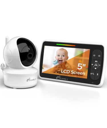 Baby Monitor  5 Large Display Video Baby Monitor with Remote Pan-Tilt-Zoom |Infrared Night Vision, Temperature Display, Lullaby, Two Way Audio |960ft Range Baby Monitor with Camera and Audio 650 - Buy Online on GoSupps.com