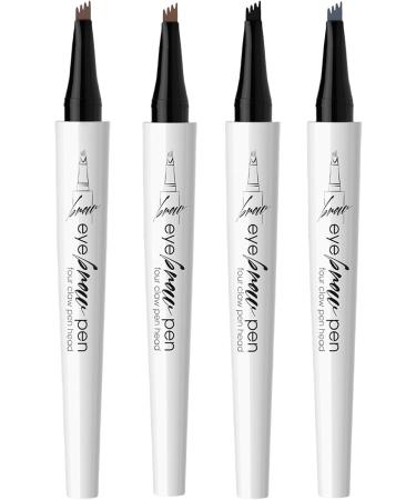Microblading Eyebrow Pencil 4 Tips Practical Natural Looking Cosmetic Tool for Women - Buy Online on GoSupps.com