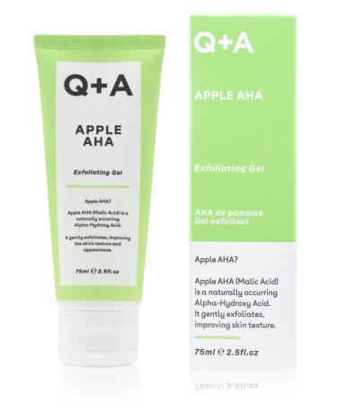 Q+a apple aha peeling gel naturally occurring apple and lactic acid in combination with apple-fruit extract and glycolic acid for a smoother radiant skin (75 ml)