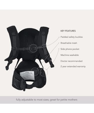 MiaMily Hipster Essential Baby Carrier | 3 Carry Positions | Built-in Storage | Adjustable Waist Belt | Black | For Babies and Toddlers (4m to 4y) - Buy Online on GoSupps.com