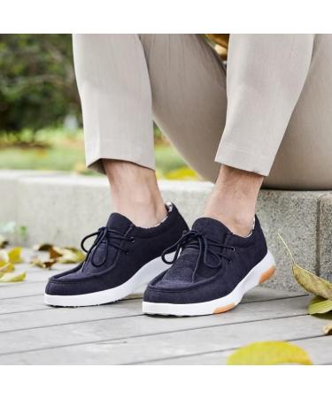 OrthoComfoot Men's Slip-On Arch Support Boat Shoes - Plantar Fasciitis Relief, Comfortable Walking Loafers - Navy, Size 11W - Buy Online on GoSupps.com
