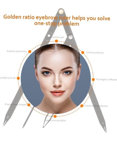 FOMIYES 5 Pcs Second Generation Scale Eyebrow Makeup Kits Measuring Tool Makeup Tools Stainless Steel 1 count (Pack of 1) Blackx5pcs - Buy Online on GoSupps.com