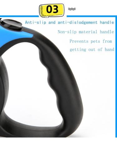 2 x 16ft Retractable Dog Leash for Large Dogs - Holds up to 110 lbs Retractable Dog Leash 360 Anti-Tangle Heavy Duty Dog Leash with Non-Slip Handle for Small to Large Dogs and Cats. (Blue + Pink) - Buy Online on GoSupps.com