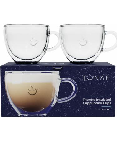 Lunae Luxury Coffee Hamper Gift Set | 2 x Cappuccino Cups | 3 x Artisan Coffees | 2-in-1 Coffee Scoop - Buy Online on GoSupps.com