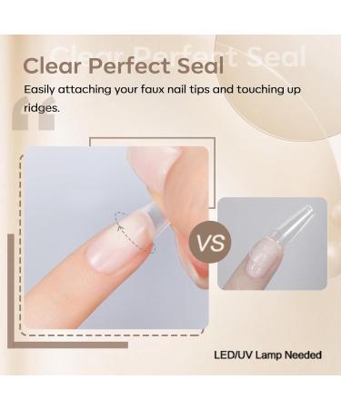 Modelones 4 in 1 Gel Polish Nail Set: Glue, Base Coat, Acrylic Nails, Rhinestone Gel Art - Buy Online on GoSupps.com