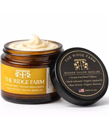 KOSHERFAT 100% Grass Fed Beef Tallow for Skin Care - Face + Body - Whipped Moisturizer for Sensitive Skin - Natural Lotion 2 FL. oz. (Unscented)