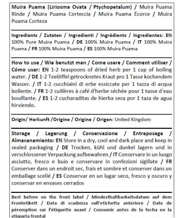 Muira Puama Powder - Organic Potency Tree | Liriosma Ovata & Ptychopetalum (100g) - Boost Your Health Naturally - Buy Online on GoSupps.com