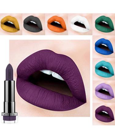 Kilshye Matte Lipstick Hight Pigment Lipsticks Long Lasting Lip Stick Waterproof Lips Gloss Cream Lipgloss Makeup for Women and Girls Pack of 1 (F- Purple 23)