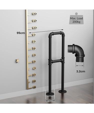 Stair Handrails Staircase Decking Railings Safety for Outside Steps or Indoor Stair Handrail 85Cm Loft Anti-Slip Iron Hand Rail 1Pack - Buy Online on GoSupps.com