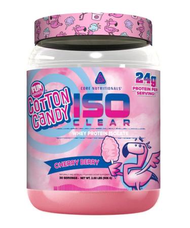 Core Nutritionals Iso Clear Whey Protein Isolate | Low Calorie Carb & Fat | Lactose Free & Easy to Digest | 24g Protein Zero Sugar | 2 Pound (Fun Sweets Cherry Berry) Fun Sweets Cherry Berry 2 Pound (Pack of 1)