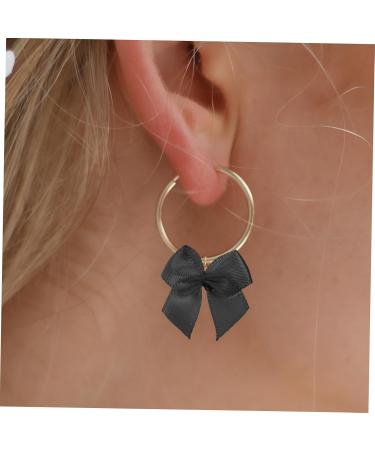Beaupretty 200pcs Ribbon Bow Hair Pins & Home Decor Accessories - Stylish Hair Clips Crafts & Charms | Black 2.5x2.5cm - Buy Online on GoSupps.com