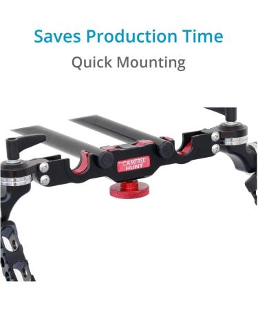 Camtree Hunt Quick Mount Universal Rosette Handle Set for ARRI Standard Rosette Rigs | Comfortable Rubber Handgrip, 15mm Rails, Multiple Angle Adjustments (CH-QM-H) - Buy Online on GoSupps.com