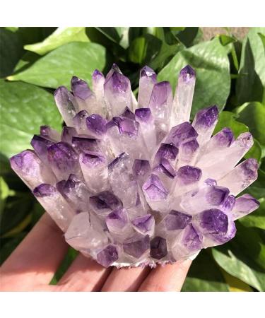 for 400-500G+Natural Purple Quartz Quartz Cluster Crystal Purple Quartz Point Specimen Degaussing Decor Collect Stone Mineral Specimen - Buy Online on GoSupps.com