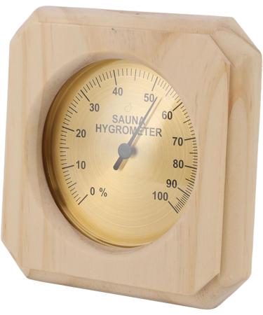 Wooden Sauna Hygrothermograph | Square Thermometer & Hygrometer for Real-Time Indoor Monitoring - International Shipping - Buy Online on GoSupps.com