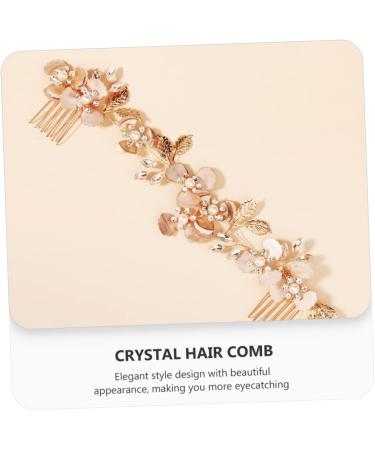 FRCOLOR Pearl Rhinestone Couple Combs Pearl Hairpin Headband Clear Handbag Rhinestone Hair Clips Glass Cosmetic Containers Hair Jewels for Women The Flowers Bride Copper Wire Decorate - Buy Online on GoSupps.com