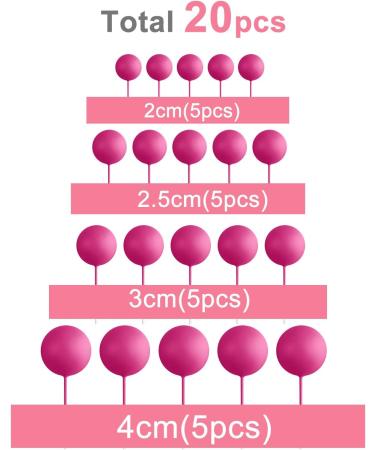 Astaron 20pcs Hot Pink Mini Balloon Cake Toppers | Wedding Baby and Birthday Party Decorations - Buy Online on GoSupps.com