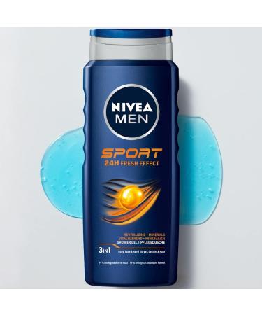 LEVEL MEN NIVEA MEN Sports shower gel 400 ml vitalizing and caring shower gel with minerals refreshing shower for active men - Buy Online on GoSupps.com
