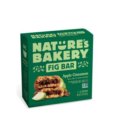 Nature's Bakery Apple Cinnamon Real Fruit, Whole Grain Fig Bar - 6 ct. (12 oz.)