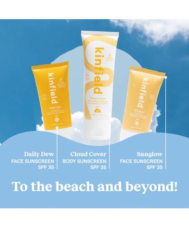 Kinfield Daily Dew SPF 35 Mineral Sunscreen - Water & Sweat Resistant - 2.0 oz - Cruelty-Free & Reef-Safe - Buy Online on GoSupps.com