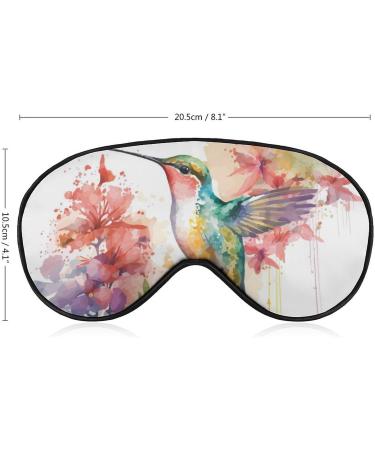 Light-Blocking Sleep Mask | Hummingbird Eye Masks for Women | Comfortable & Soft Floral Blindfold with Adjustable Strap | Ideal for Sleep & Travel - Buy Online on GoSupps.com