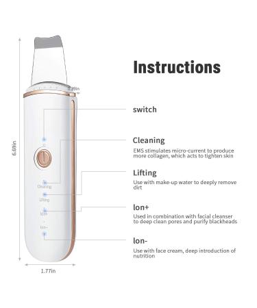 Skin Scrubber and Spatula Set with 4 Modes | Pore Cleanser, Blackhead Remover, Exfoliator | Includes 4 Acne Removal Tools - Buy Online on GoSupps.com