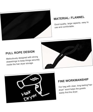 WOONEKY 1pc Hair Dryer Storage Bag Travel Organizer Bags Hairdryer Drawstring Bag Mini Packing Carry Flannel - Buy Online on GoSupps.com