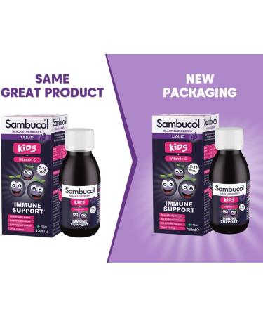 Kids Sambucus The Original Black Elderberry & Vitamin C (3-12 years) 120ml - Buy Online on GoSupps.com