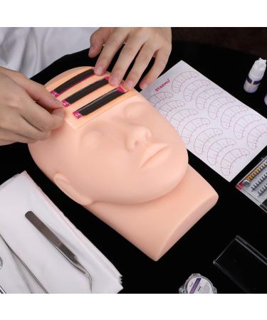 154Pcs Eyelash Extension Practice Set with Professional Mannequin Head for Makeup Training - Buy Online on GoSupps.com