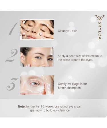 Retinol Eye Cream - Anti-Aging Under Eye Serum for Dark Circles & Puffiness | Hyaluronic Acid & Caffeine | Reduces Wrinkles & Fine Lines (20ML - Buy Online on GoSupps.com