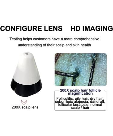 10.1-Inch Skin Scalp Hair Follicle Detector - Portable Hair Tester with 200x Probes & Photo Storage for Home Beauty Salon | International Shipping Available - Buy Online on GoSupps.com