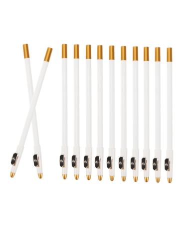 TOVINANNA 12Pcs Wooden Eyebrow Pencils for Women with Sharpener Durable Makeup Eyebrow Pencils for Daily Use Replacement for Delicate Long Lasting Eyebrows