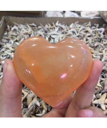 Big Size Natural Orange Selenite Heart Crystals Specimen for Home Decoration s - Buy Online on GoSupps.com