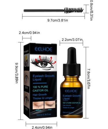  Eastuy Castor Oil Eyelash Base - Castor Oil Pure Brow Lash | Multifunctional Castor Oil Eyelash Primer for Eyelashes Eyebrows Hair Growth Primer Enhancer - Buy Online on GoSupps.com