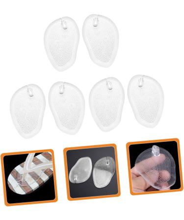 FRCOLOR Anti-Slip Forefoot Pads - 3 Pairs Gel Metatarsal Toe Protectors for Sandals & Slippers | Transparent Silicone Insoles - Buy Online on GoSupps.com