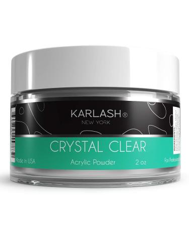 Karlash Professional Acrylic Powder Made in USA Crystal Clear 2 oz 2 Ounce