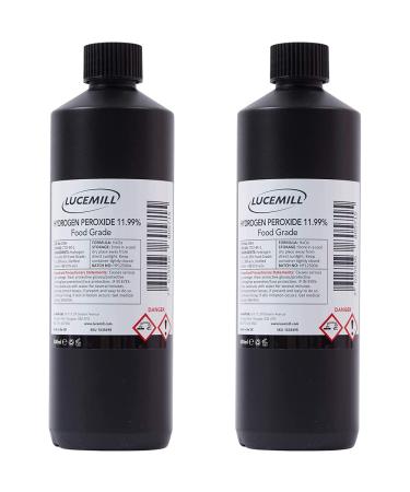 2 x 500ml Hydrogen Peroxide 11.99% ( 12%) Additive Free Food Grade - Buy Online on GoSupps.com