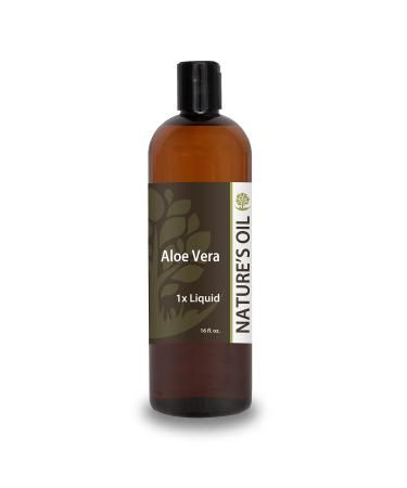 Nature's Oil Aloe Vera Liquid 1x 16oz Pure Aloe Extract for Skin Care Hair Care and DIY Personal Care