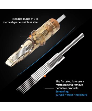 Ambition Premium #12 Standard 9RS Disposable Tattoo Needles Cartridges - 20Pcs | 9 Round Shader for Professionals and Beginners - Buy Online on GoSupps.com