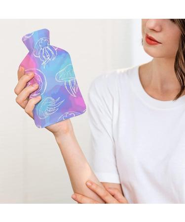 Hot Water Bottle with Lid - Jellyfish Texture Rubber for Pain Relief Cramps & Foot Warmer - Hot & Cold Therapy - Buy Online on GoSupps.com