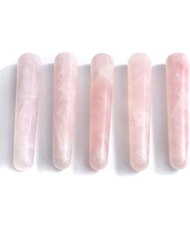JSDDE Rose Quartz Massage Sticks | Gua Sha Therapy Wand for Acupuncture | International Shipping Available - Buy Online on GoSupps.com