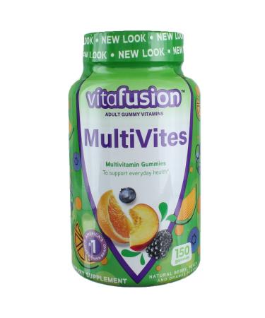 VitaFusion MultiVites Essential Multi Natural Berry Peach & Orange Flavor 150 Gummies