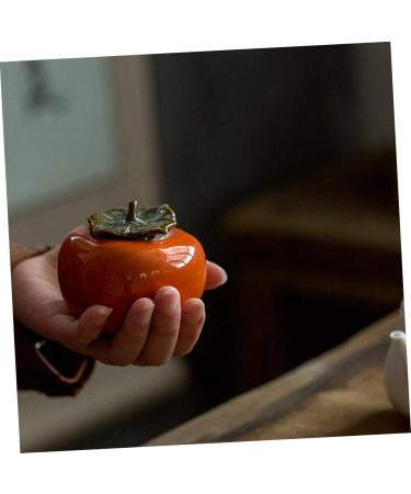 Alipis Persimmon Ceramic Jar Candy Jar Kitchen Canisters Tea Containers Ceramic Can With Cover Bottle 1 - Buy Online on GoSupps.com