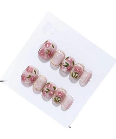 Removable and wearable nail art French Almond Ombre Handmade Press On Nails Long Acrylic False Nail Tips InNail (Color : 29116 Size : L) - Buy Online on GoSupps.com