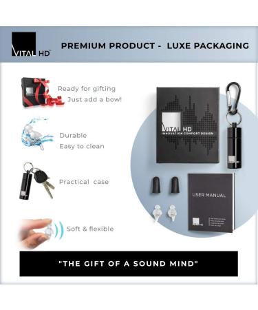 VITAL HD High Fidelity Concert Ear Plugs with Acoustic Technology - Invisible & Comfortable for Musicians, DJs, Music Festivals - Premium Gift Box - Buy Online on GoSupps.com
