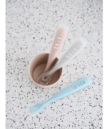 B ABA Silicone Baby Spoon - 1st Stage Weaning Spoon - Grey Light Mist - Buy Online on GoSupps.com