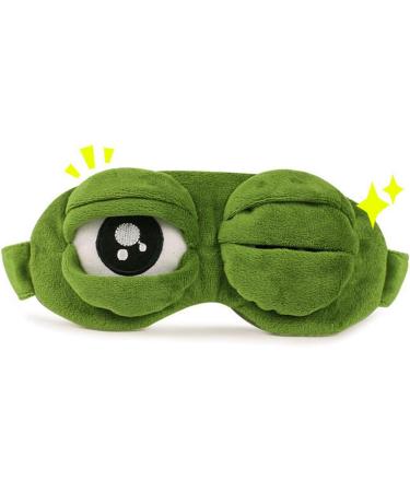 Van Caro 3D Frog Eye Mask Blindfold - Super Soft Padded Shade Cover for Travel - Green - Buy Online on GoSupps.com